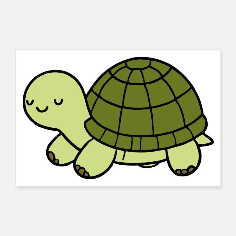 Turtle Poster 12" x 8" (30x20 cm)