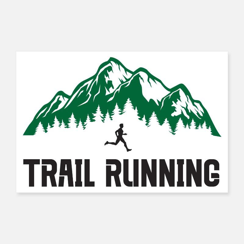 Trail Running Poster 12" x 8" (30x20 cm)