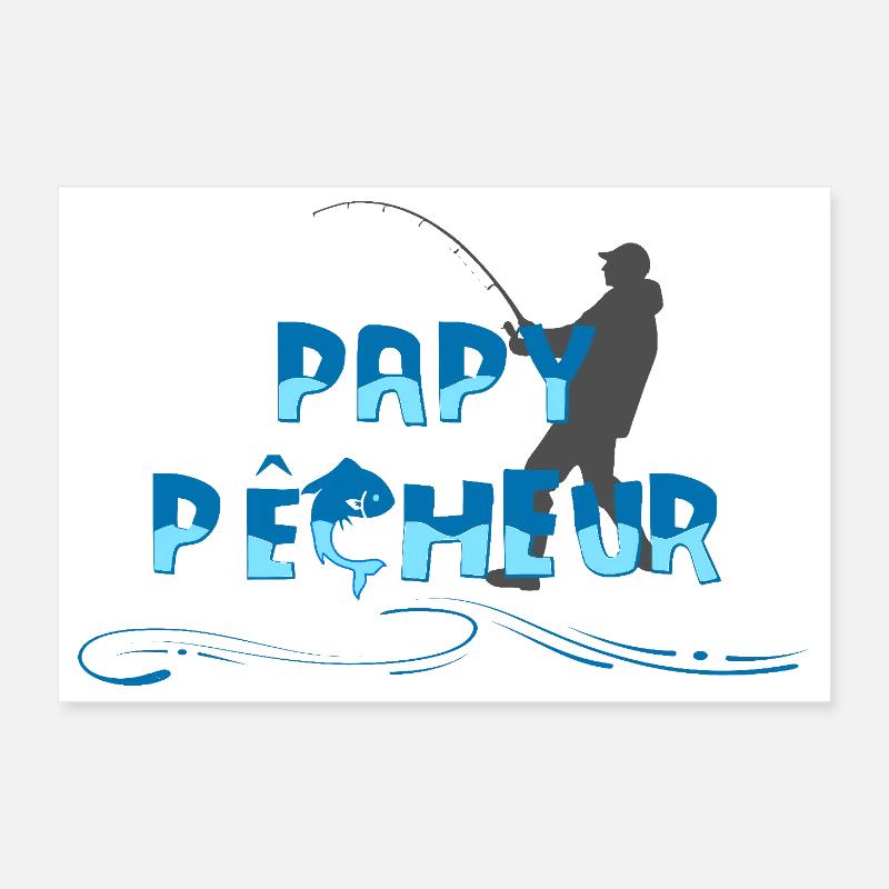 Fischer Opa Poster 30x20 cm