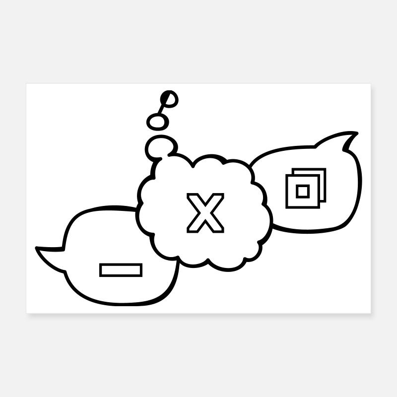 Computer speech bubbles Poster 12" x 8" (30x20 cm)