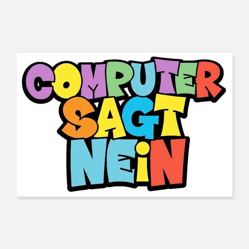 L’ordinateur coloré dit qu’il n’y a pas de graphique Poster 30 x 20 cm