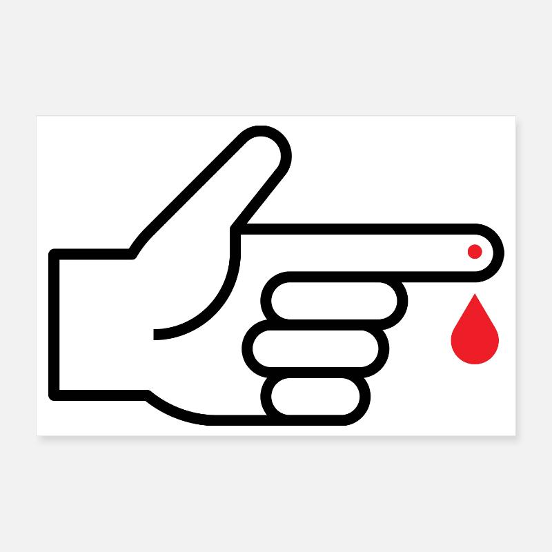 Blutzuckermessung, Blutzucker, Bluttest Poster 30x20 cm