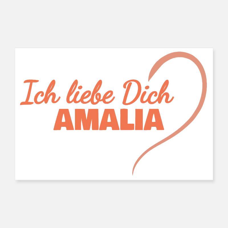 Je t’aime Amalia Poster 30 x 20 cm
