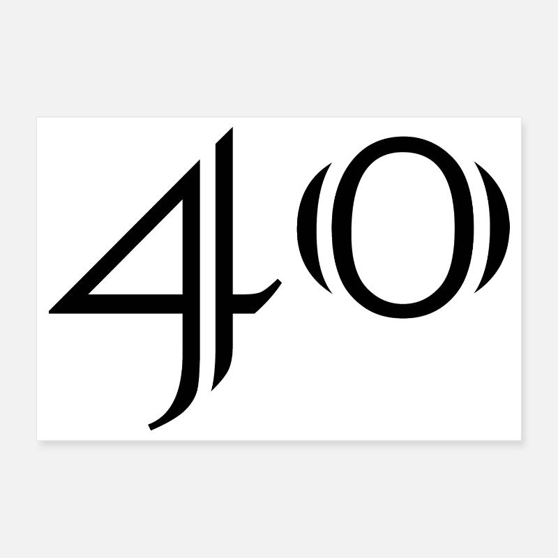 40. 40 ANS. 40e ANNIVERSAIRE. ANNIVERSAIRE 40 ANS. Poster 30 x 20 cm