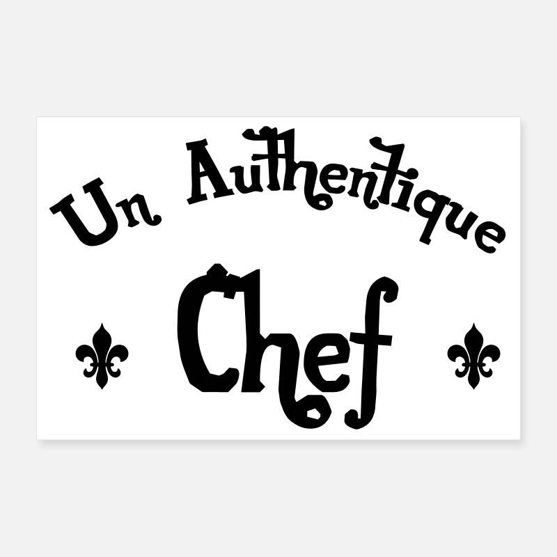 Authentischer Koch Poster 30x20 cm