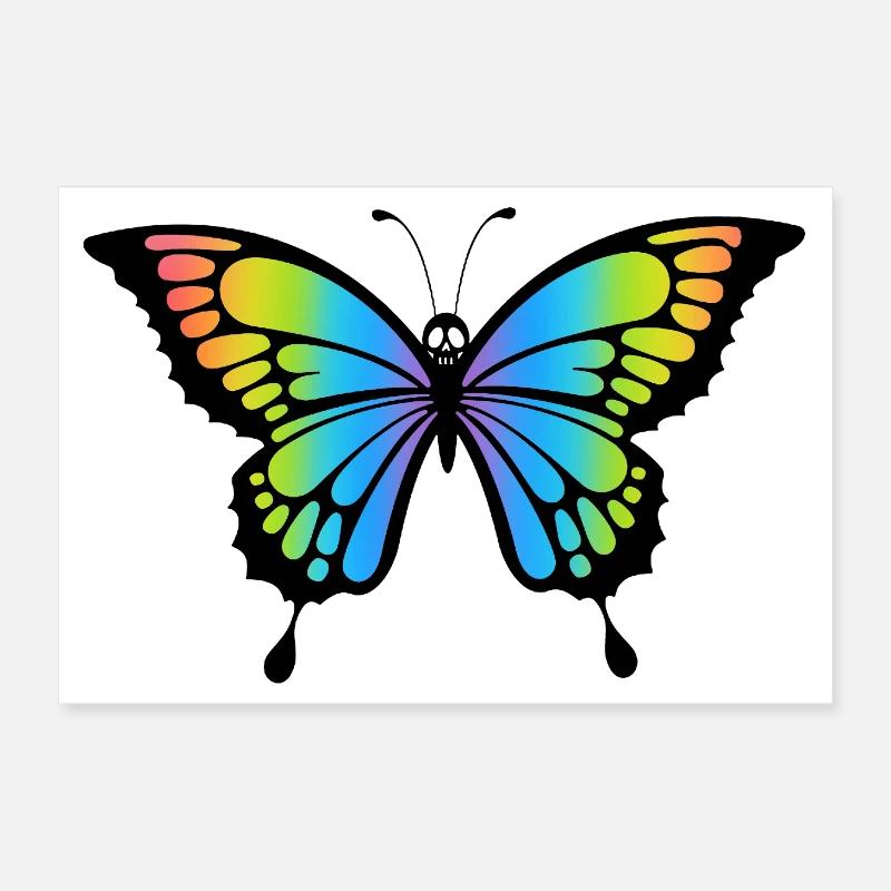 Crâne de papillon Poster 30 x 20 cm