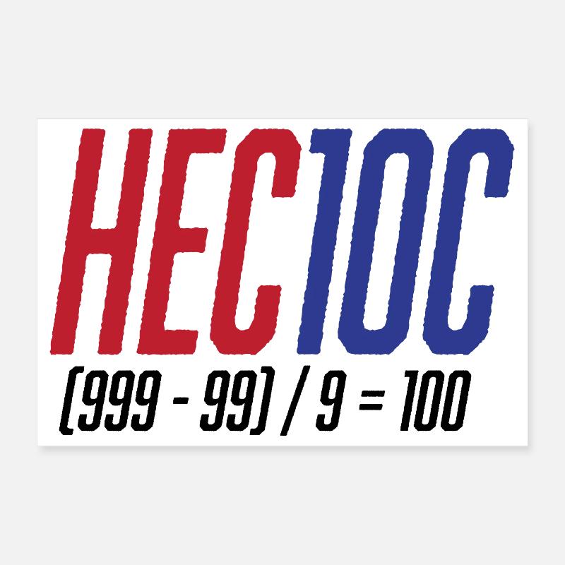 Hectoc Mental Arithmetic Game, Math Poster 12" x 8" (30x20 cm)