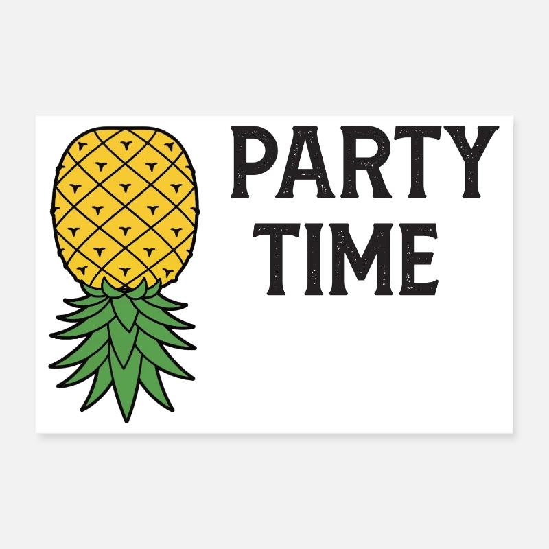 Lass uns Party Ananas-Symbol Poster 30x20 cm