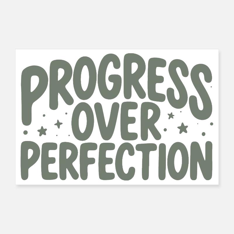 Progress counts | Motivation Poster 12" x 8" (30x20 cm)