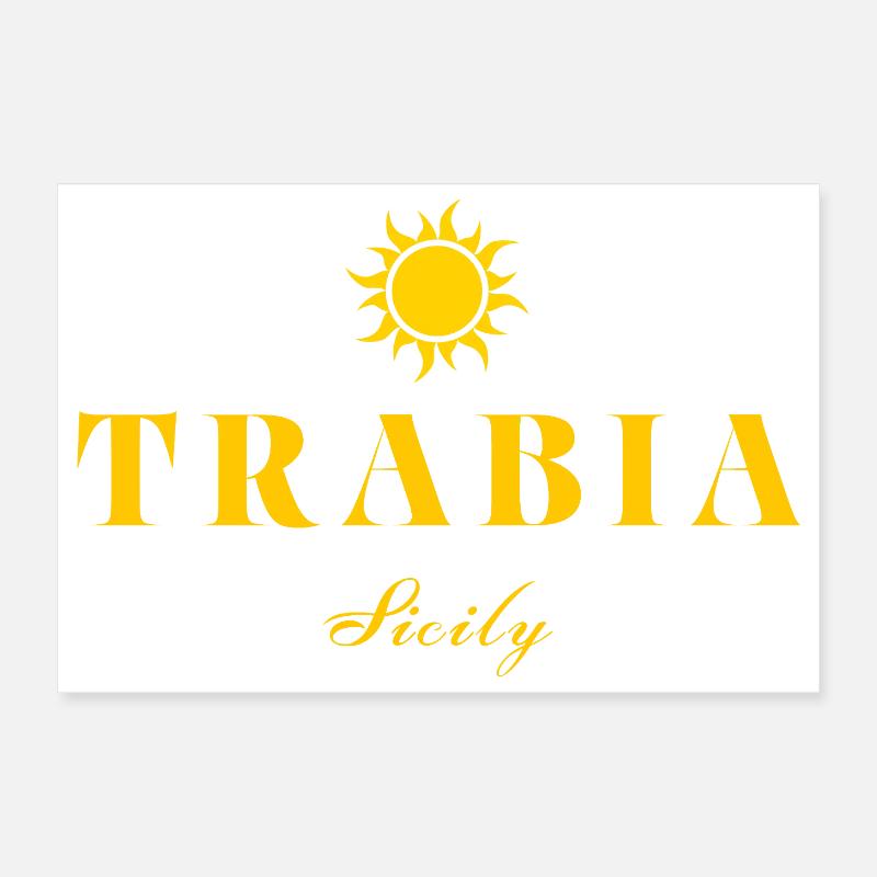 Crête du soleil sicilienne de Trabia Poster 30 x 20 cm