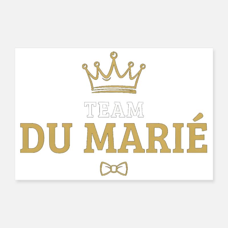 Team du marié Poster 30 x 20 cm