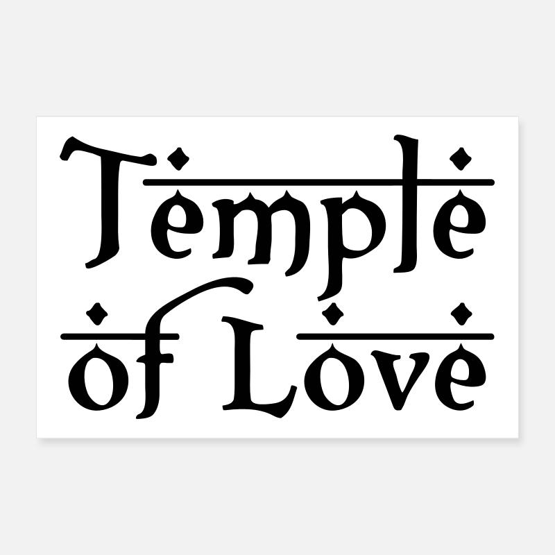 TEMPLE DE L’AMOUR Liebe Tempel Poster 30 x 20 cm
