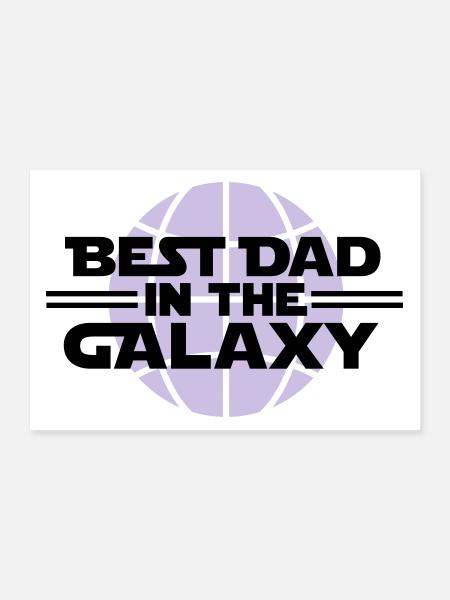 Beste Vati in der Galaxie - Poster 30x20 cm - Weiß - Vorne