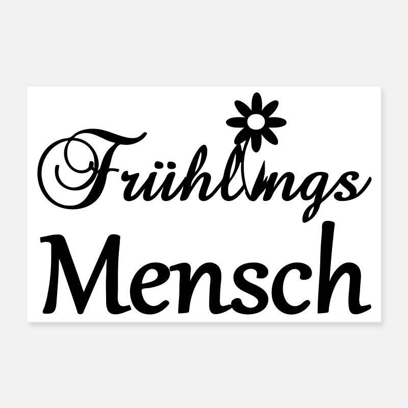 Frühlingsmensch Geschenk Poster 30x20 cm