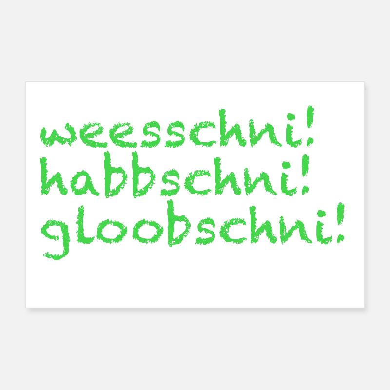 Sächsischer Dialekt vom Feinsten - sächsisch - Poster 30x20 cm - Weiß