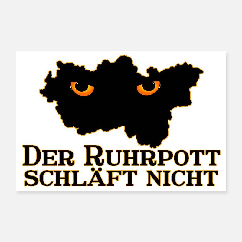 The Ruhrpott does not sleep Poster 12" x 8" (30x20 cm)