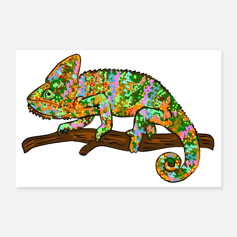 caméléon Poster 30 x 20 cm
