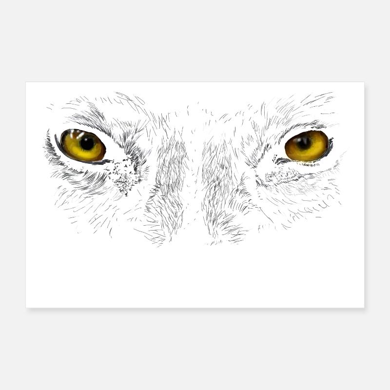 Wolf eyes Poster 12" x 8" (30x20 cm)