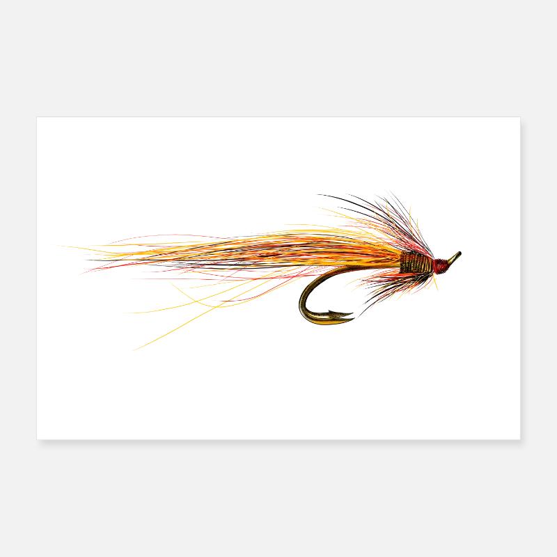 fly fishing hook Poster 12" x 8" (30x20 cm)