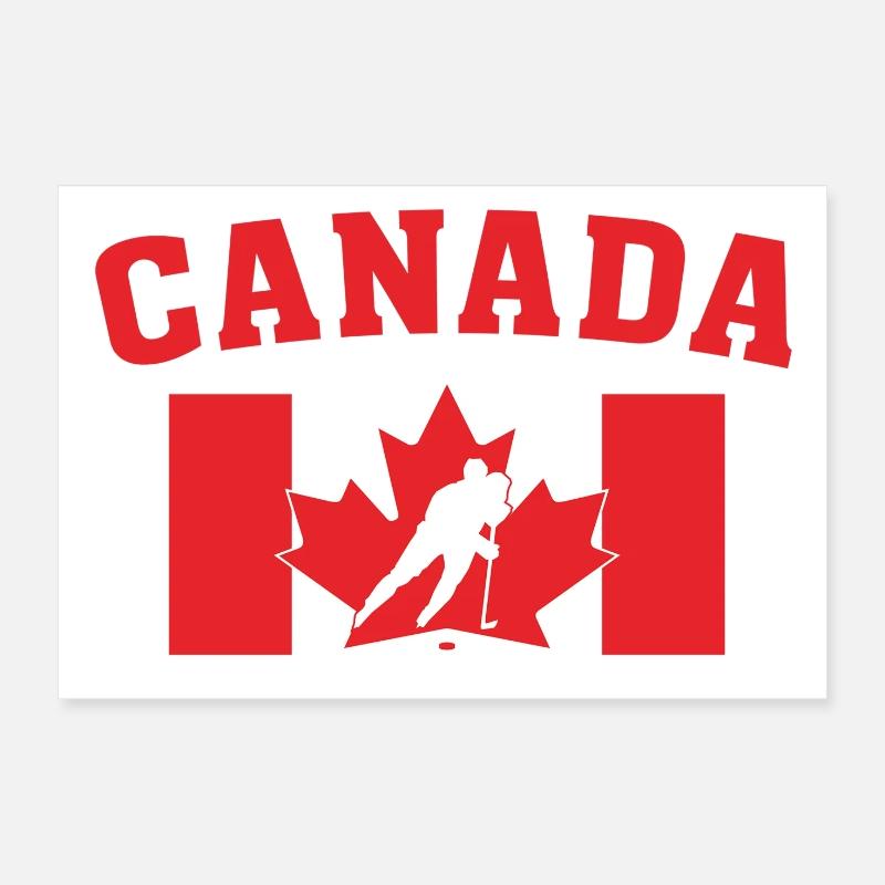 Kanada-Eishockeyflagge Poster 30x20 cm