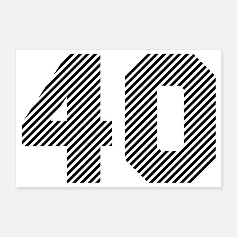 40 Poster 12" x 8" (30x20 cm)