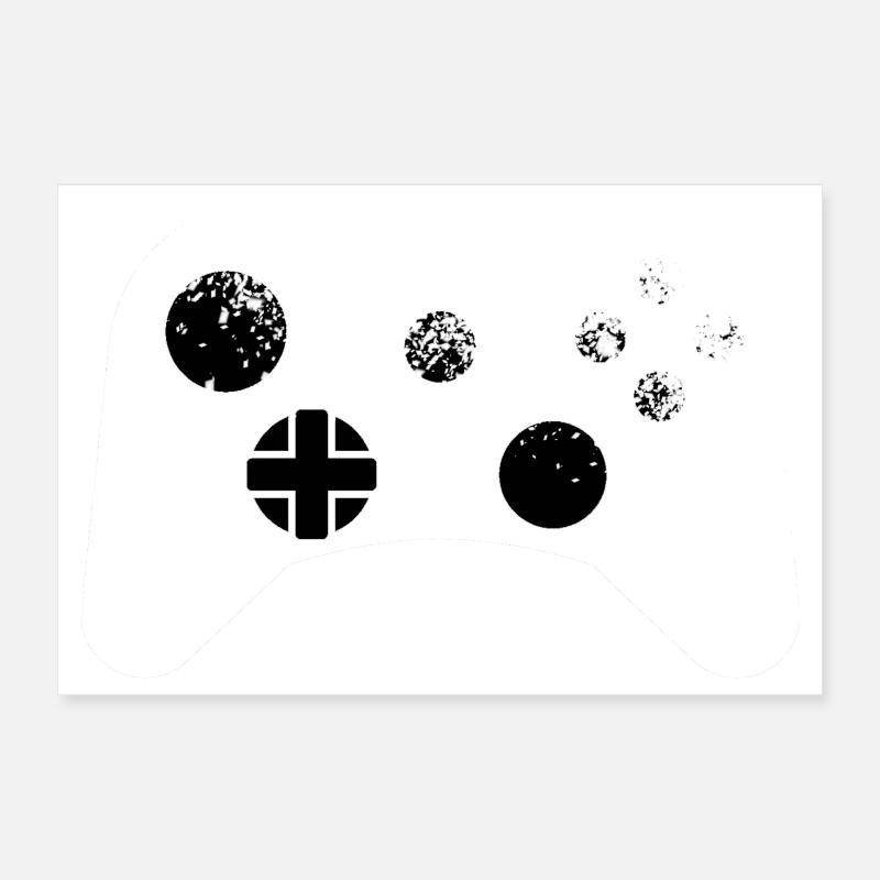 Splatter - Controller Pattern for Gamers Cool Poster 12" x 8" (30x20 cm)
