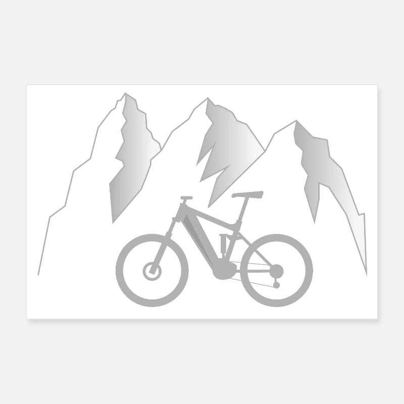 e VTT, Sentier alpin Poster 30 x 20 cm