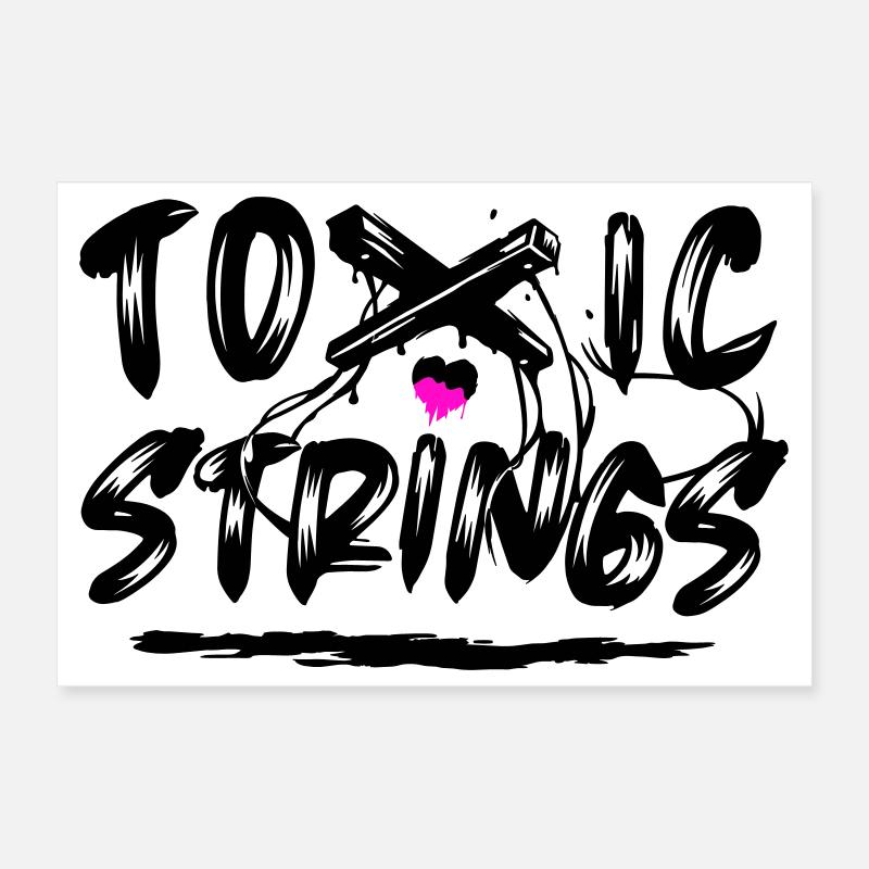 Toxic Strings 2 Farben Poster 30x20 cm