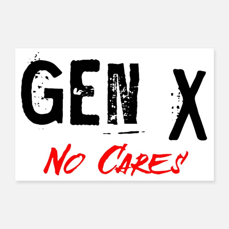 Gen X - Poster 30x20 cm - Weiß