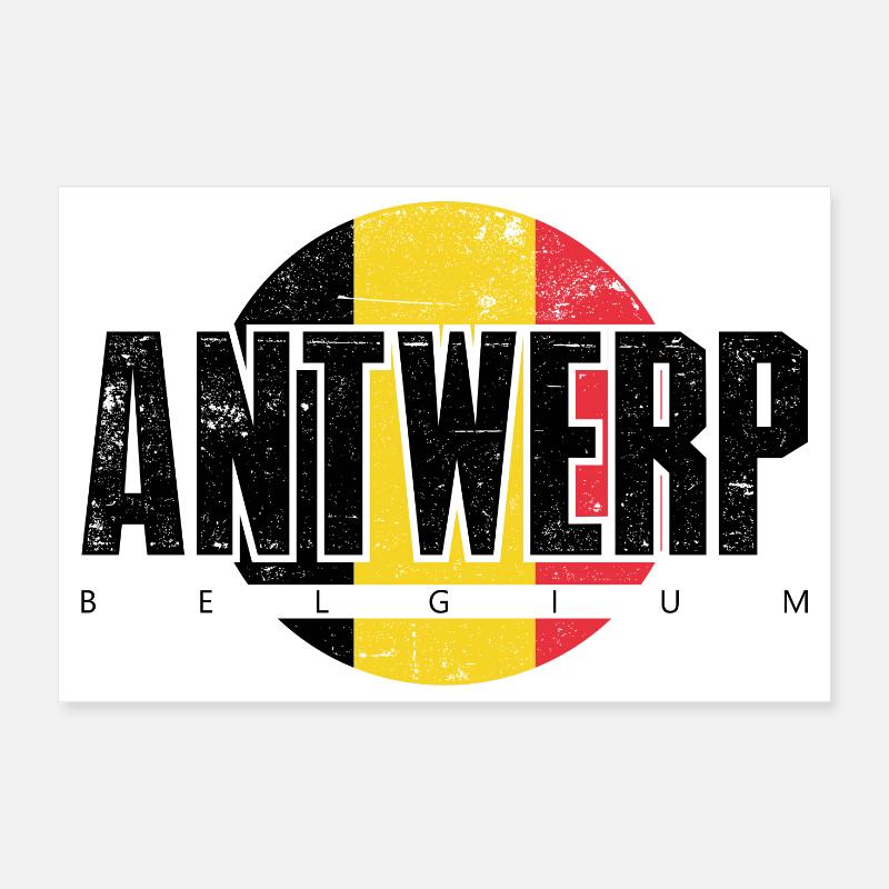 We Emblem Split Gelb Rot Poster 30x20 cm