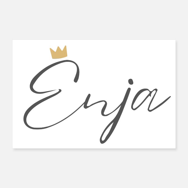 Prinzessin Enja Crown Hemd – Name mit Buchstabe E Poster 30x20 cm