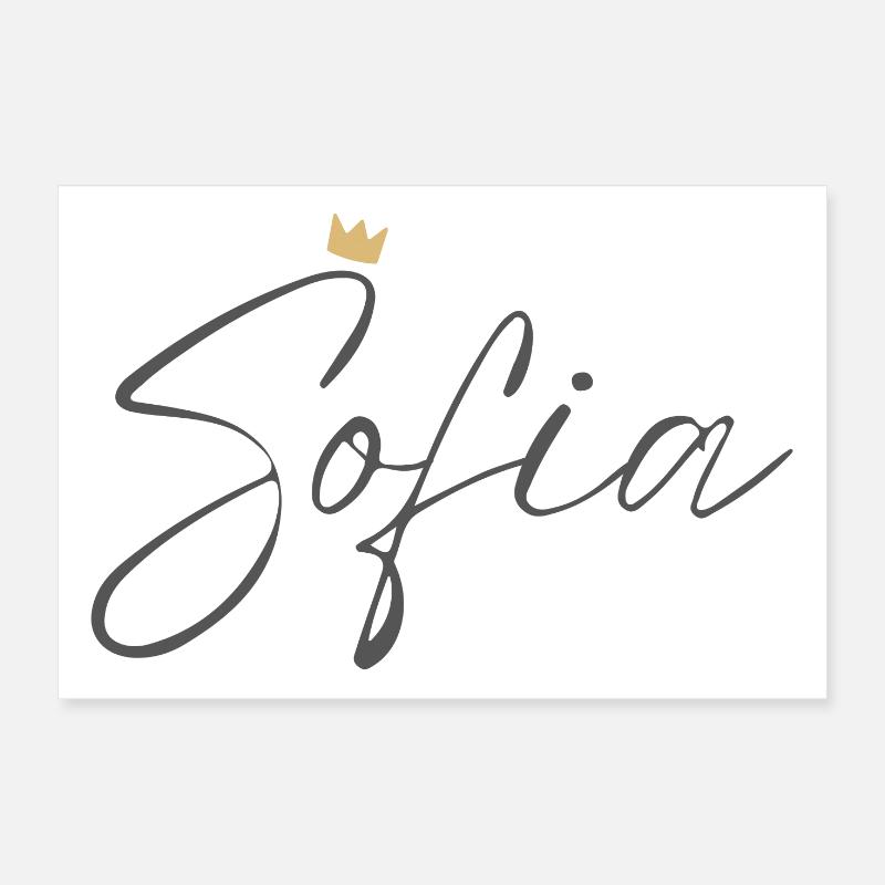Chemise Princesse Sofia – Nom avec la lettre S Poster 30 x 20 cm