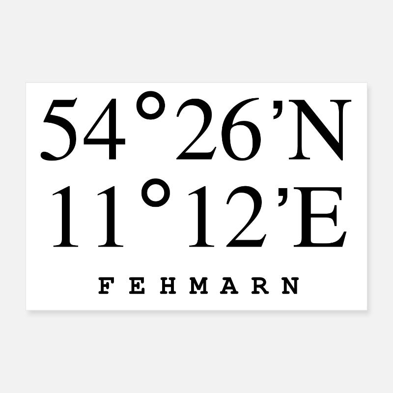 Fehmarn - Poster 12" x 8" (30x20 cm) - white