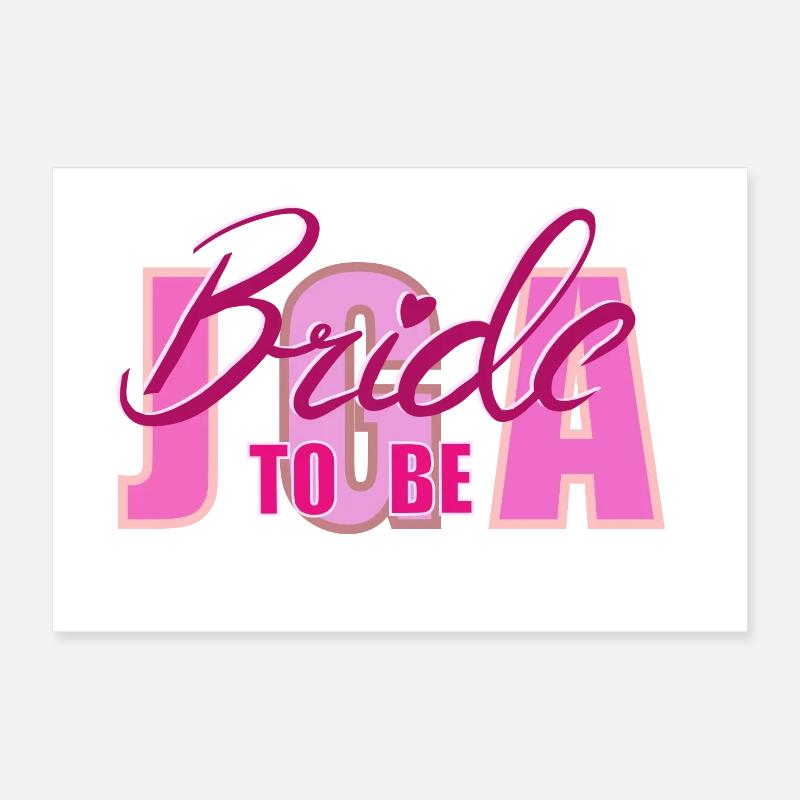 Bride to Be Highlighted Typography Poster 12" x 8" (30x20 cm)