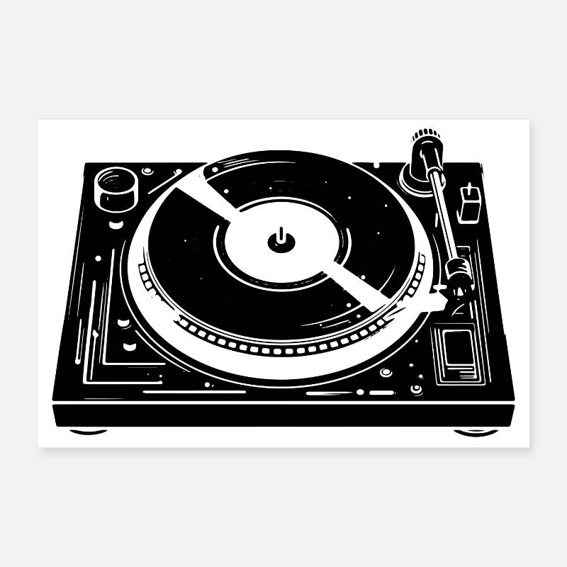 Table de mixage DJ Poster 30 x 20 cm