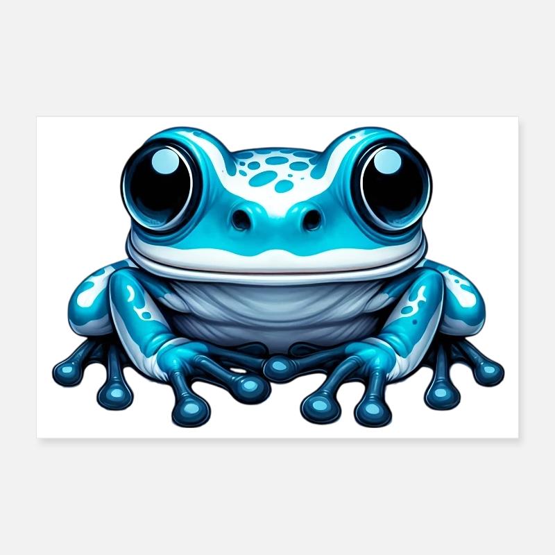 Frosch - Poster 30x20 cm - Weiß
