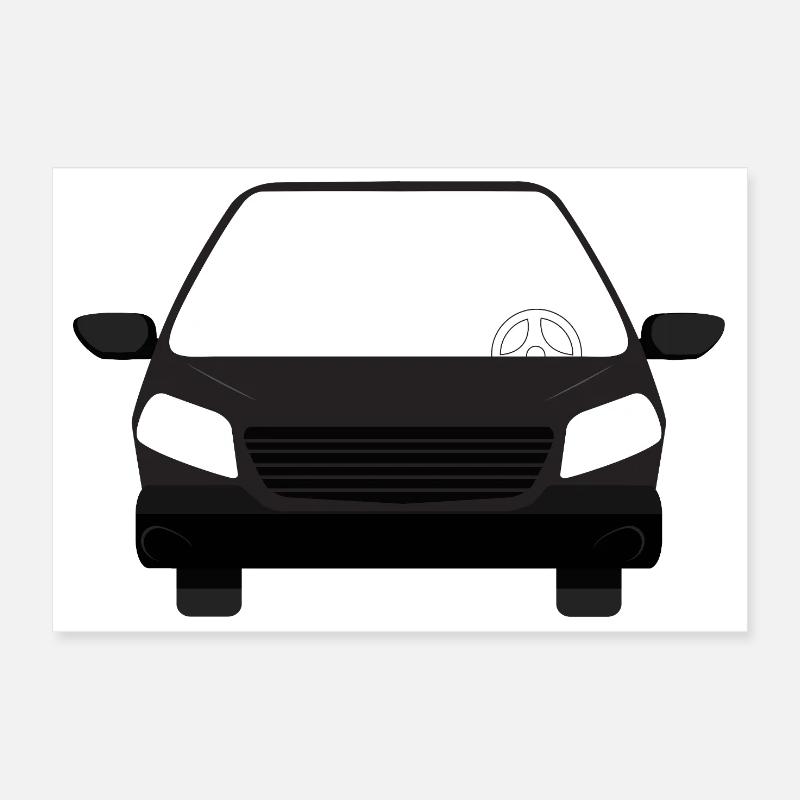 Graphique de véhicule noir simple Poster 30 x 20 cm