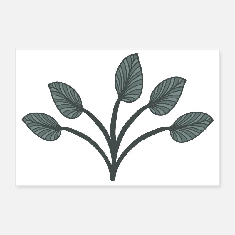 Belles feuilles Poster 30 x 20 cm
