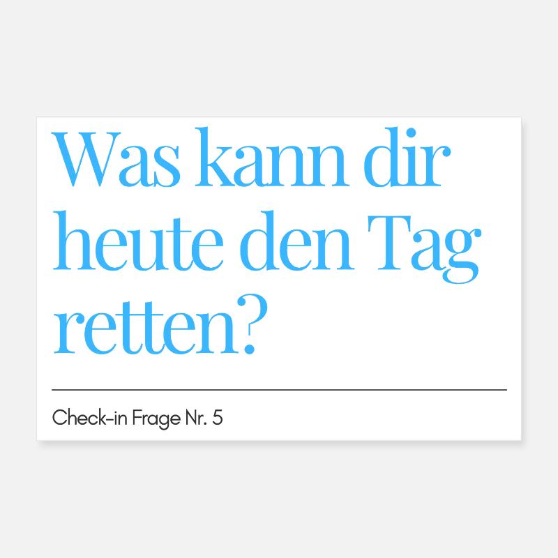 Check-in Frage Nr. 5 - Poster 30x20 cm - Weiß