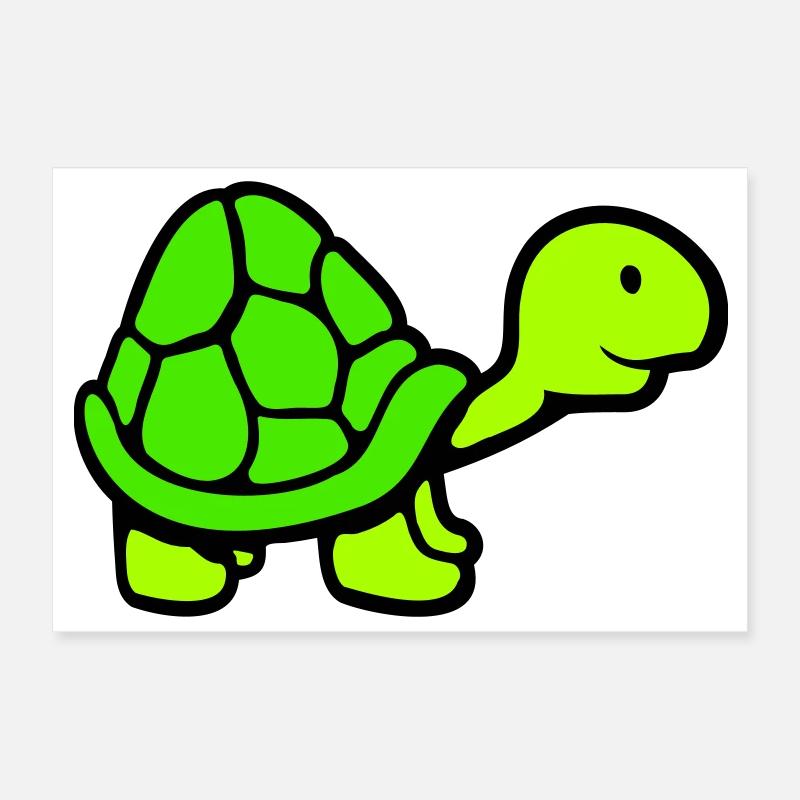 Turtle long neck smiling happy funny Poster 12" x 8" (30x20 cm)