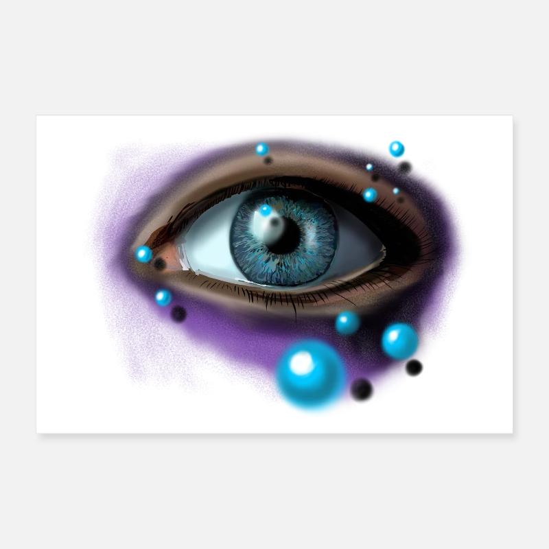 Oeil dans l’éclat lavande Poster 30 x 20 cm