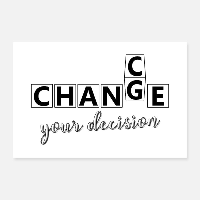 Your Decision Schriftzug Poster 30x20 cm