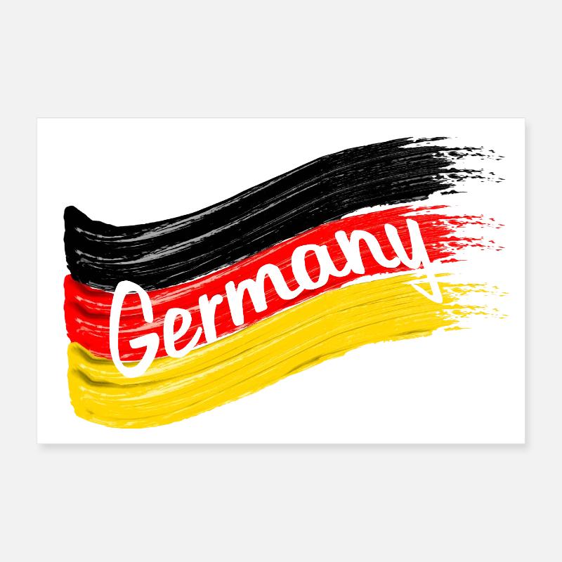 Drapeau allemand Poster 30 x 20 cm
