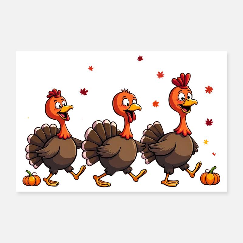 Bébé dinde de Thanksgiving Poster 30 x 20 cm