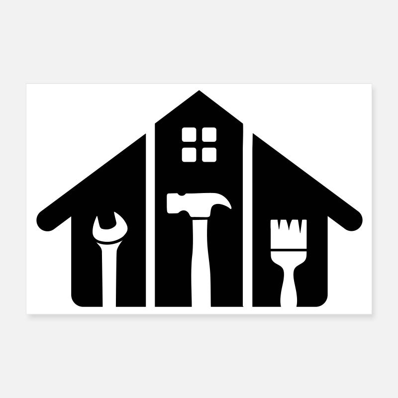 Home & Craft – Hammer Brush Tool Poster 12" x 8" (30x20 cm)