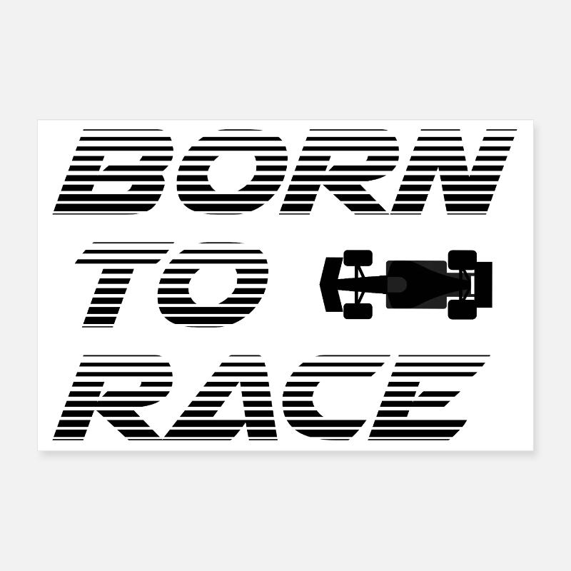 Né pour la course Poster 30 x 20 cm