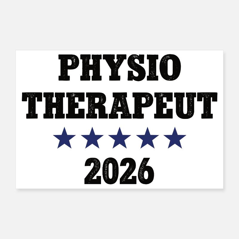 Physio Therapeut 2026 Physiotherapie Masseur Beruf - Poster 30x20 cm - Weiß