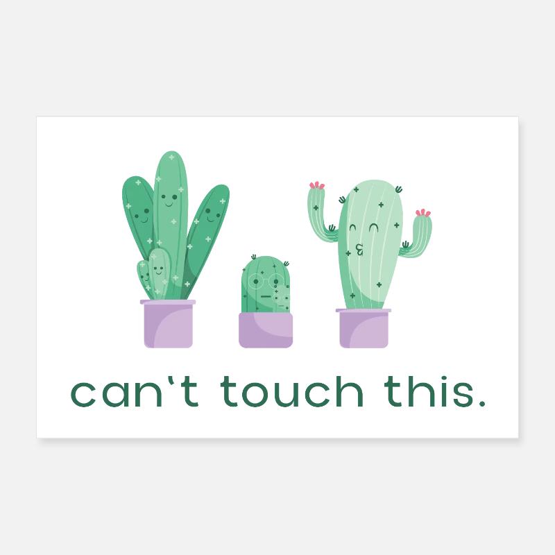 Can’t Touch This Kaktus Lustiger Spruch Poster 30x20 cm