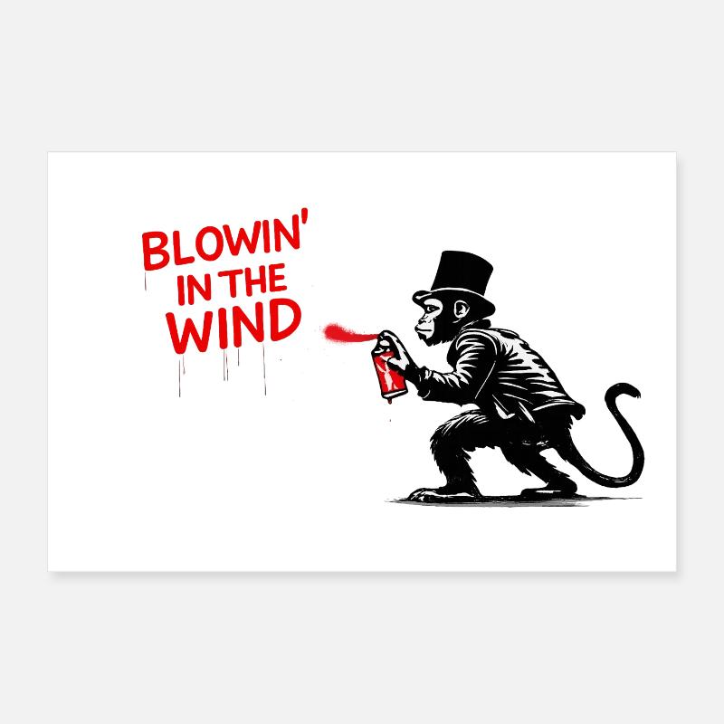 Windspray-Affe Graffiti Poster 30x20 cm