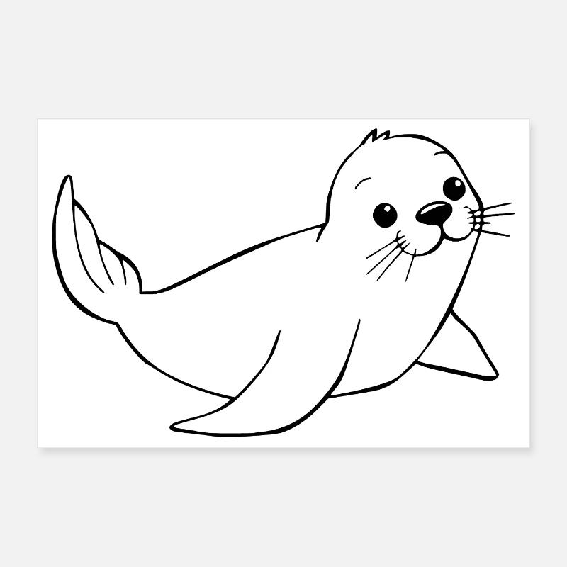 Seal Seals Seals Northern Germany Poster 12" x 8" (30x20 cm)
